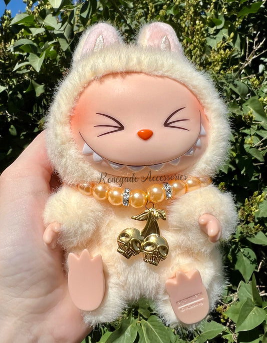 Bubu Necklace - Gold Cherry Skulls
