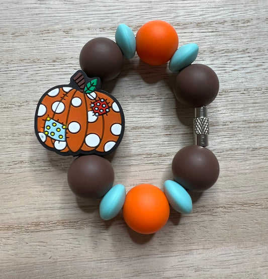 Silicone Charm - Patchwork Pumpkin