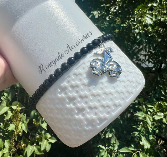 Bracelet Stack - Silver Cherry Skull - HYDROJUG