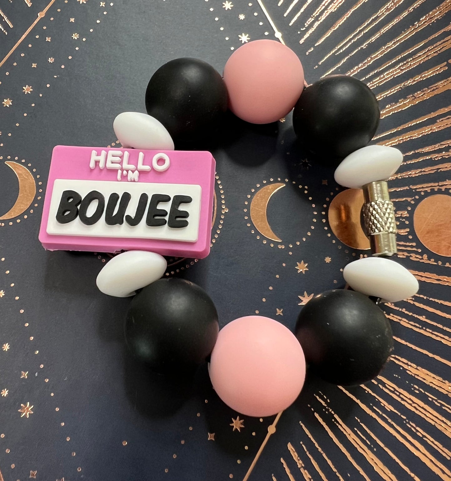 Silicone Charm - Hello I’m Boujee