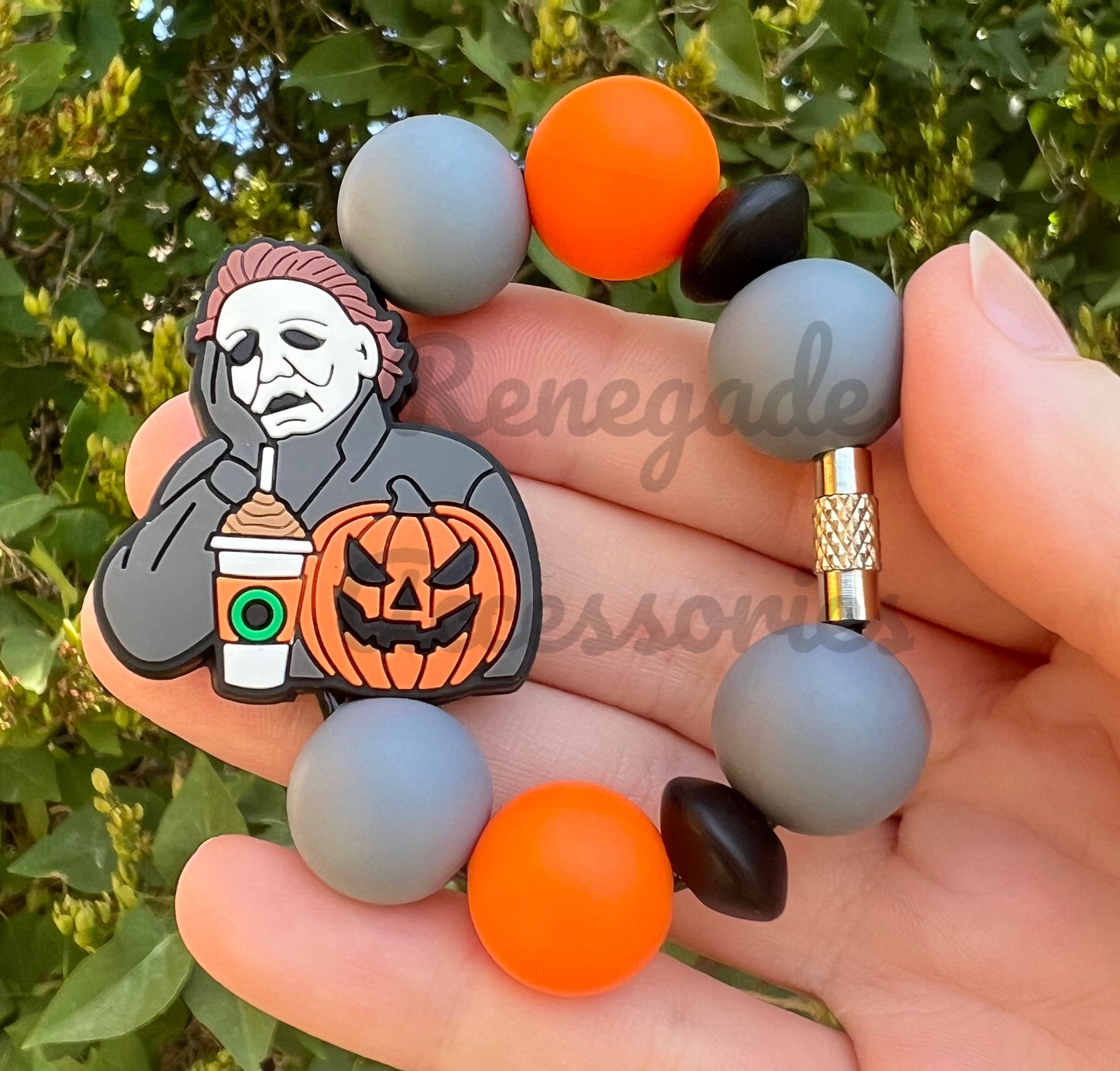 Silicone Charm - Michael Pumpkin Coffee