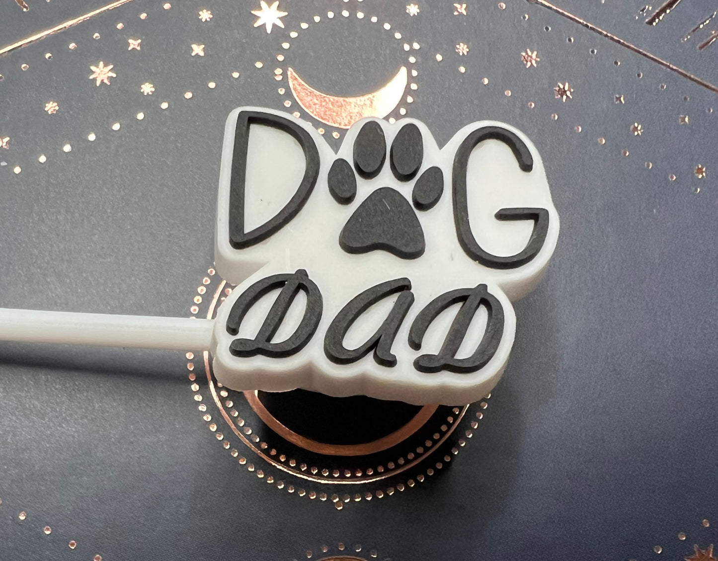 8MM Straw Topper - Dog Dad