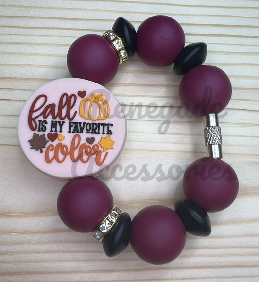 Silicone Charm - Fall Is My Favorite Color - Merlot