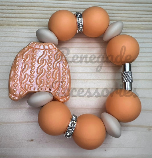 Silicone Charm - Opal Pumpkin/Orange Sweater