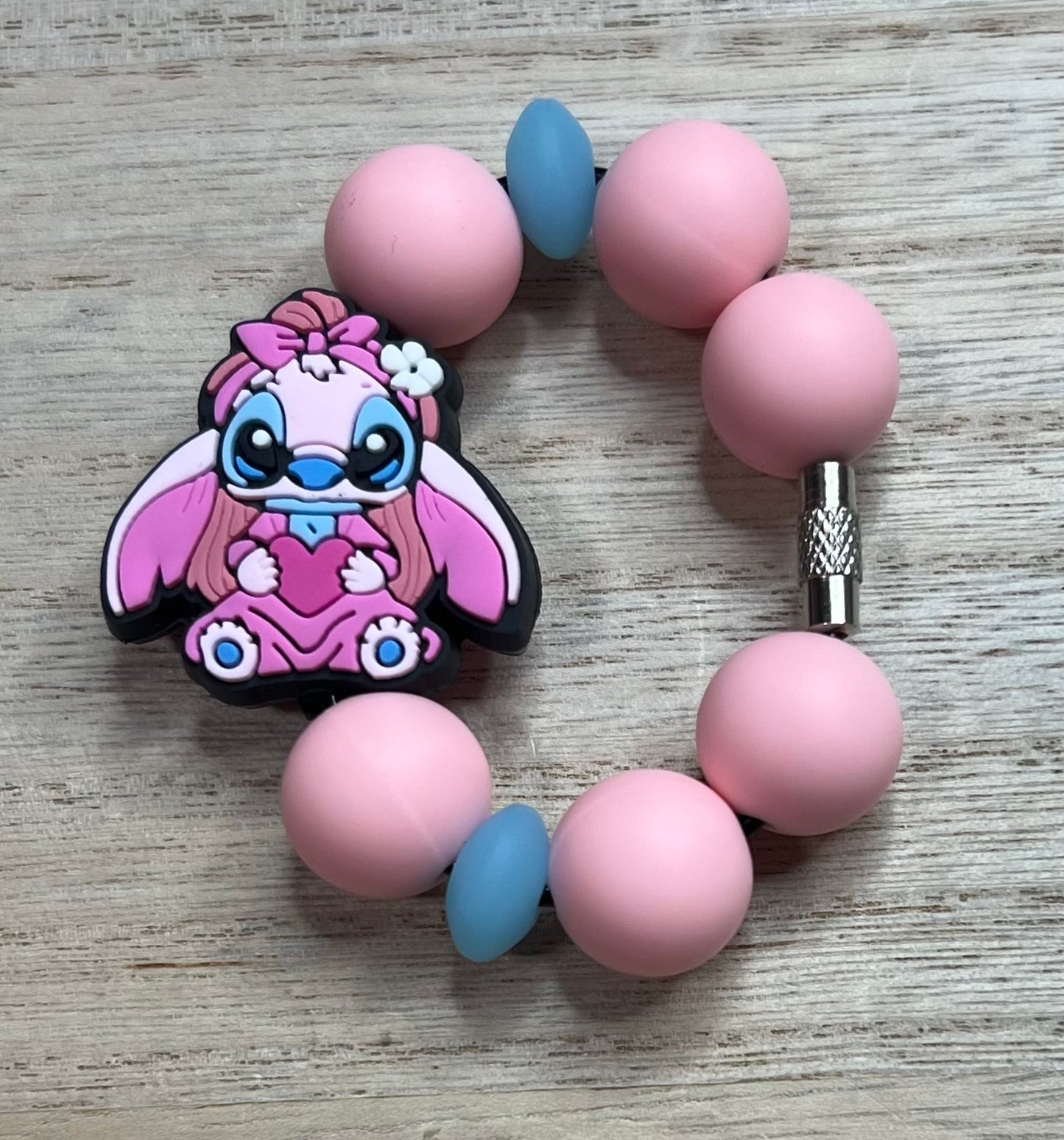 Silicone Charm - Blue Alien Girl Character