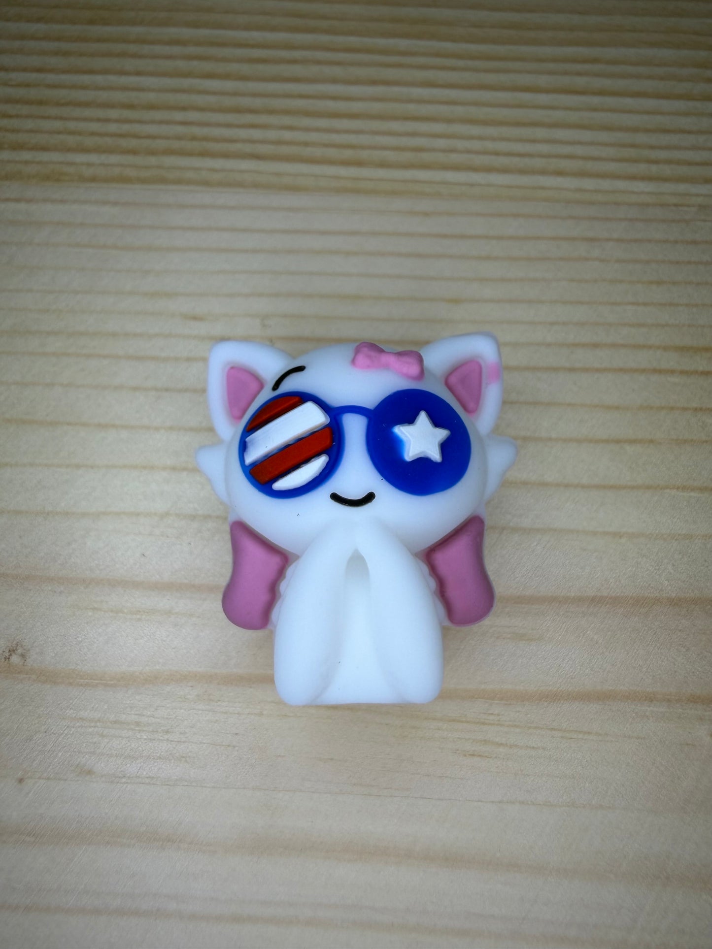 Focal Bead - Fourth Of July Cat