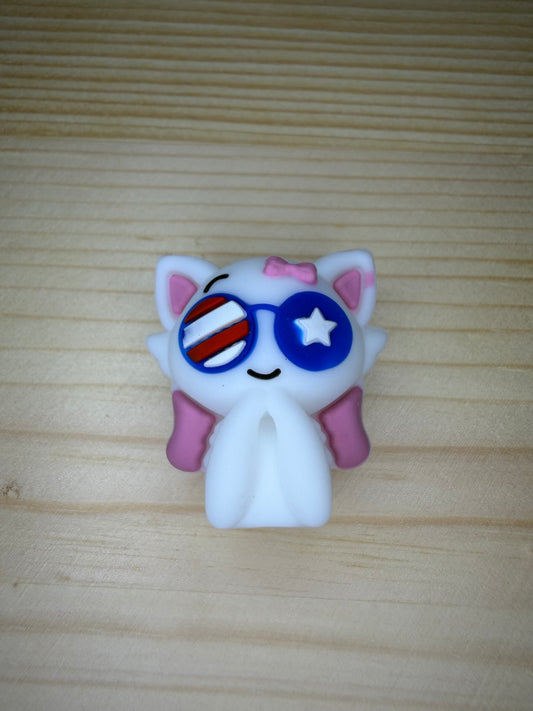 Focal Bead - Fourth Of July Cat
