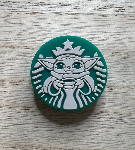 Focal Bead - SW Green Alien Guy Coffee