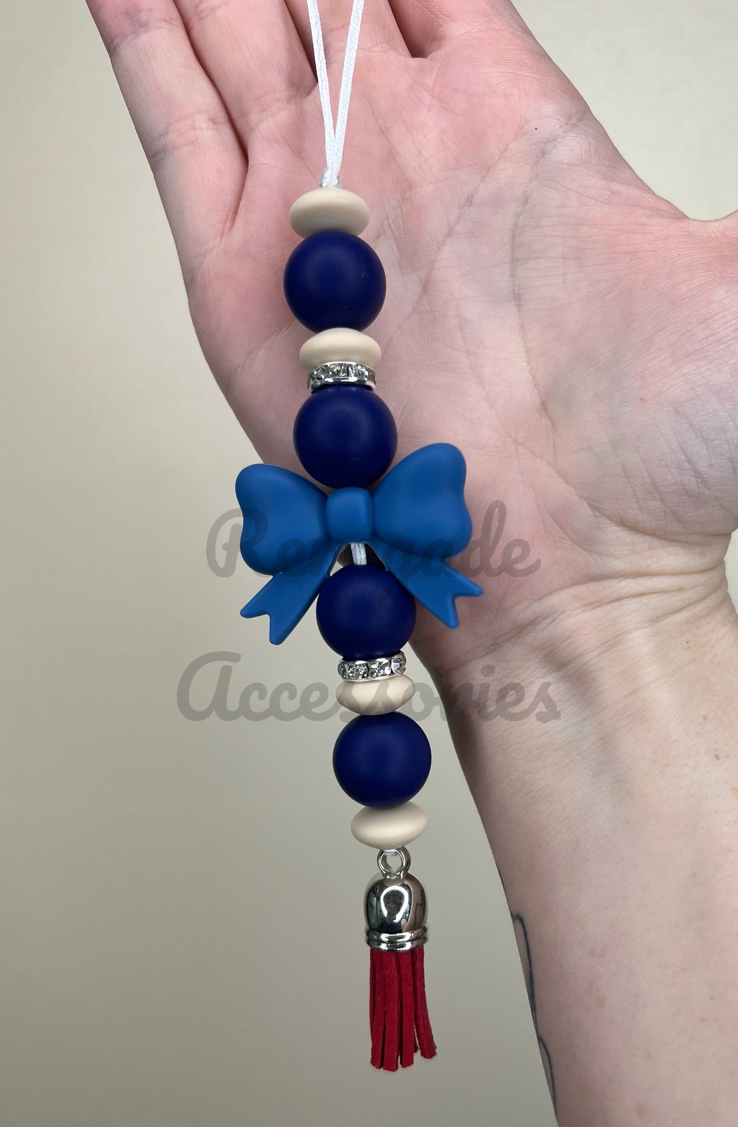 Silicone Charm - Enchanted Charms - Blue Bow Holiday Hygee