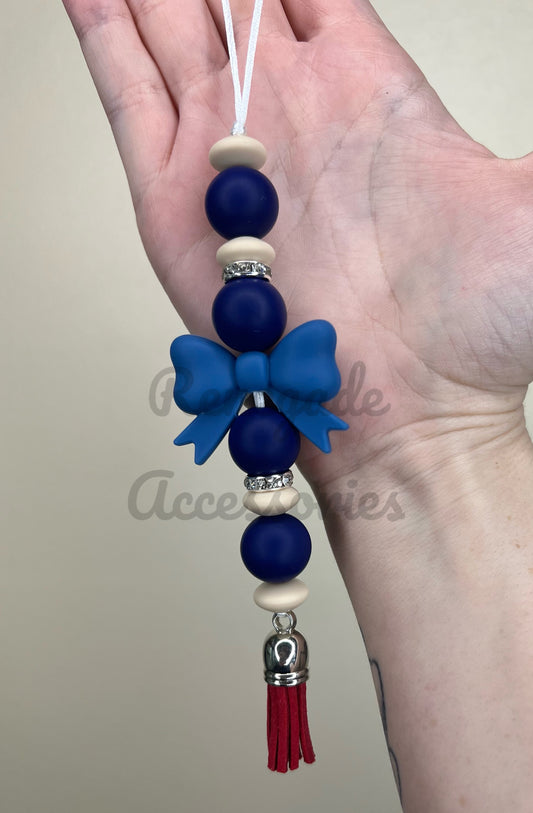 Silicone Charm - Enchanted Charms - Blue Bow Holiday Hygee