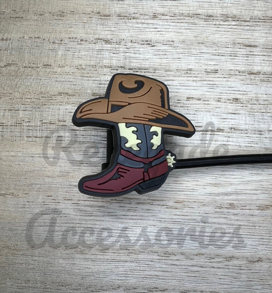 Straw Topper - Cowboy Boots & Hat