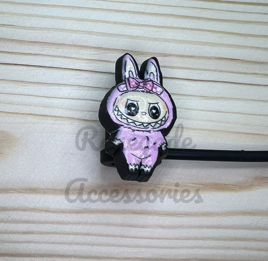 Straw Topper - Bubu Pink Bow