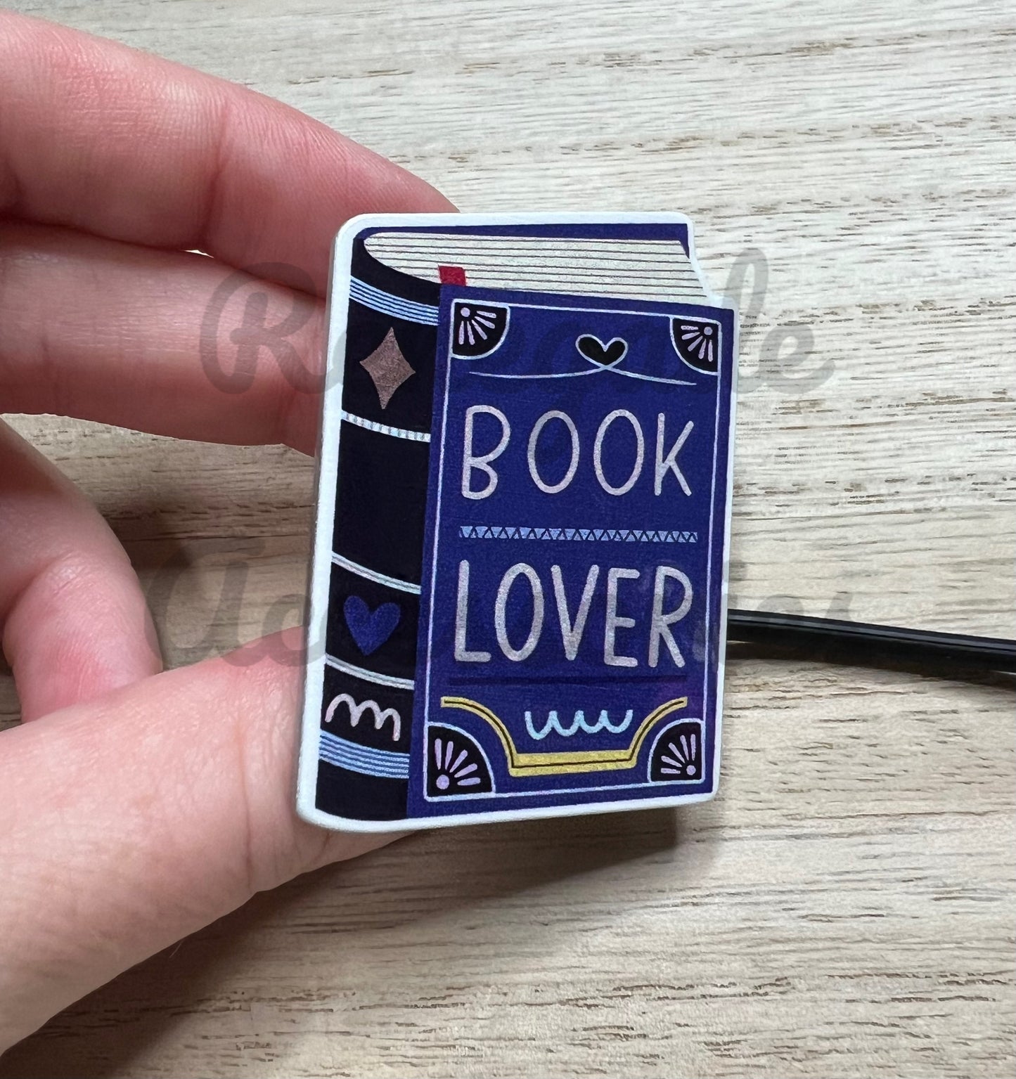 Straw Topper - Acrylic - Book Lover
