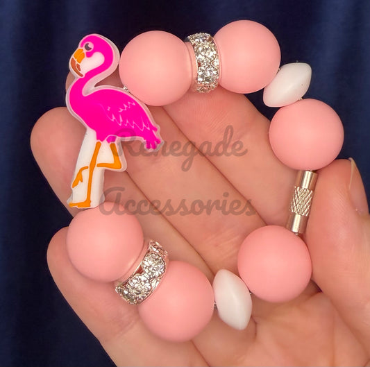 Silicone Charm - Flamingo - Road Trip/Cabana