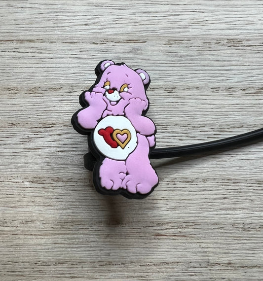 Straw Topper - C Bear Pink - Character