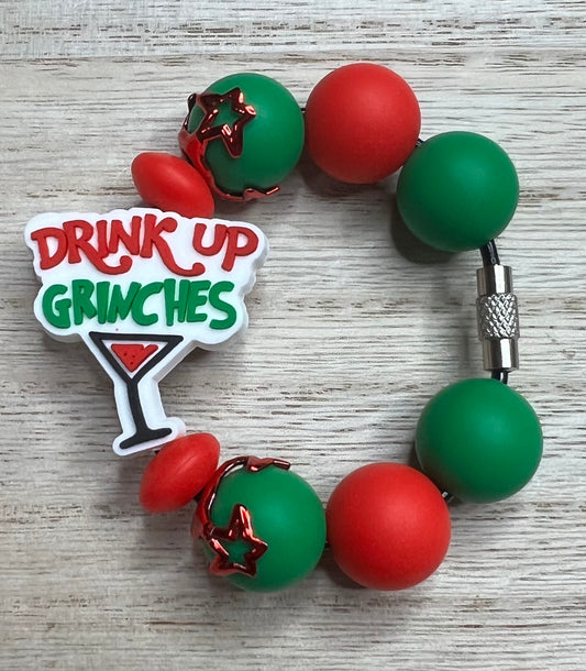 Silicone Charm - Drink Up - Christmas Green Guy