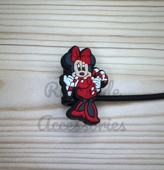 Straw Topper - Mouse Ears Candy Cane