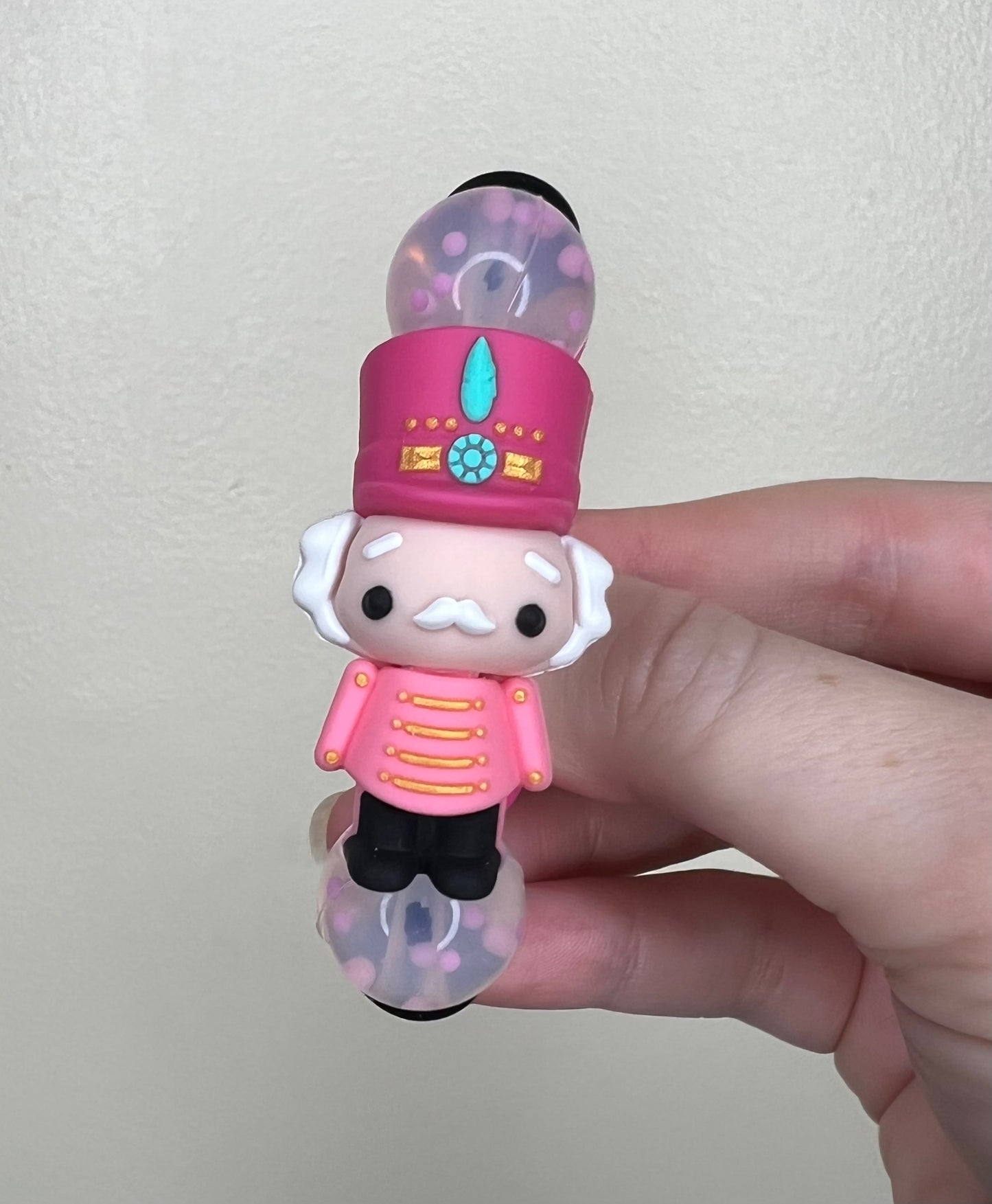 Silicone Charm - Pink Nutcracker