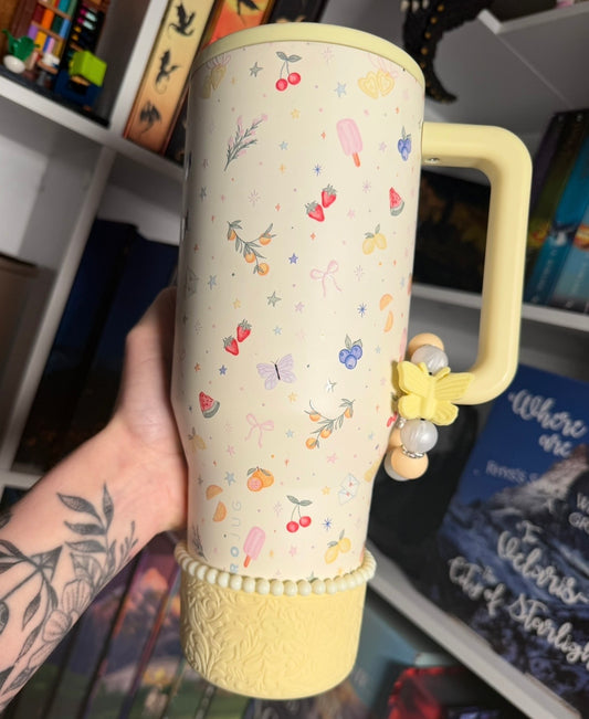 Silicone Charm - Yellow Butterfly - Keepsake/Butter/Berries And Cream