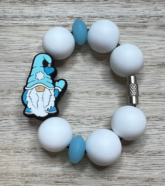 Silicone Charm - Blue Gnome