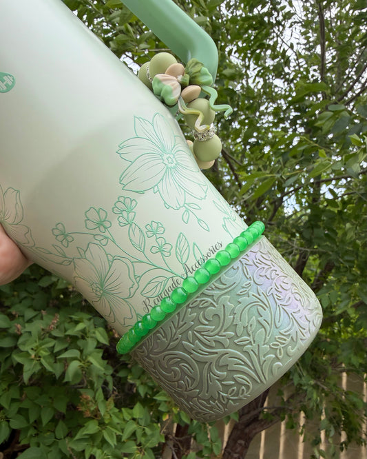 Bracelet Stack - Green - Fizz Flowers 🖤40 Oz HYDROJUG🖤