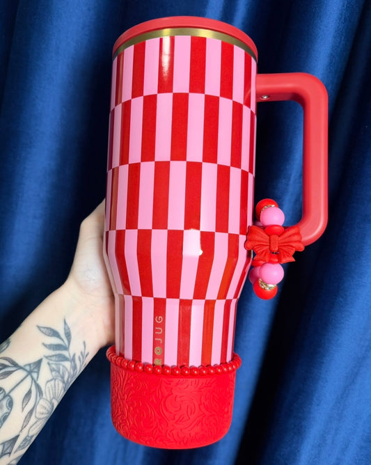 Silicone Charm - Red Bow - Be Mine