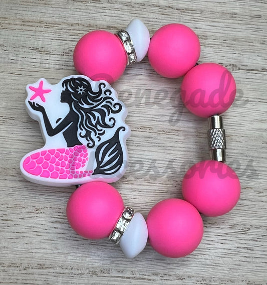 Silicone Charm - Pink Mermaid