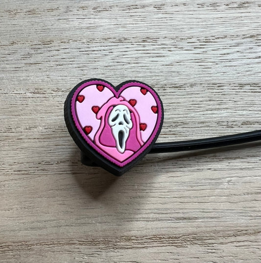 Straw Topper - Ghostface Heart - Character