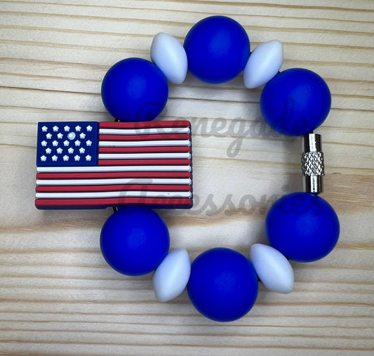Silicone Charm - American Flag