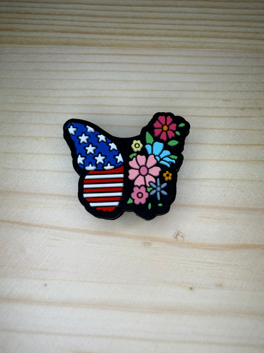 Focal Bead - Fourth Of July Butterfly
