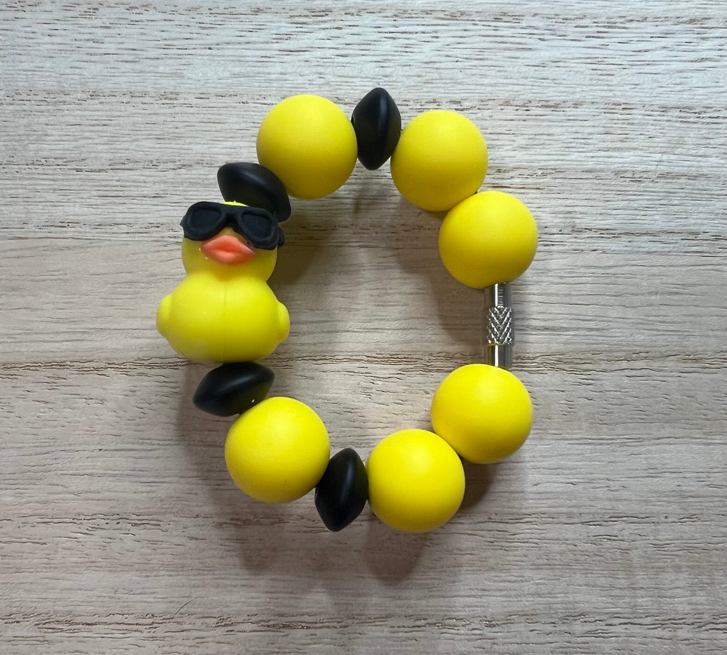 Silicone Charm - Rubber Ducky With Glasses