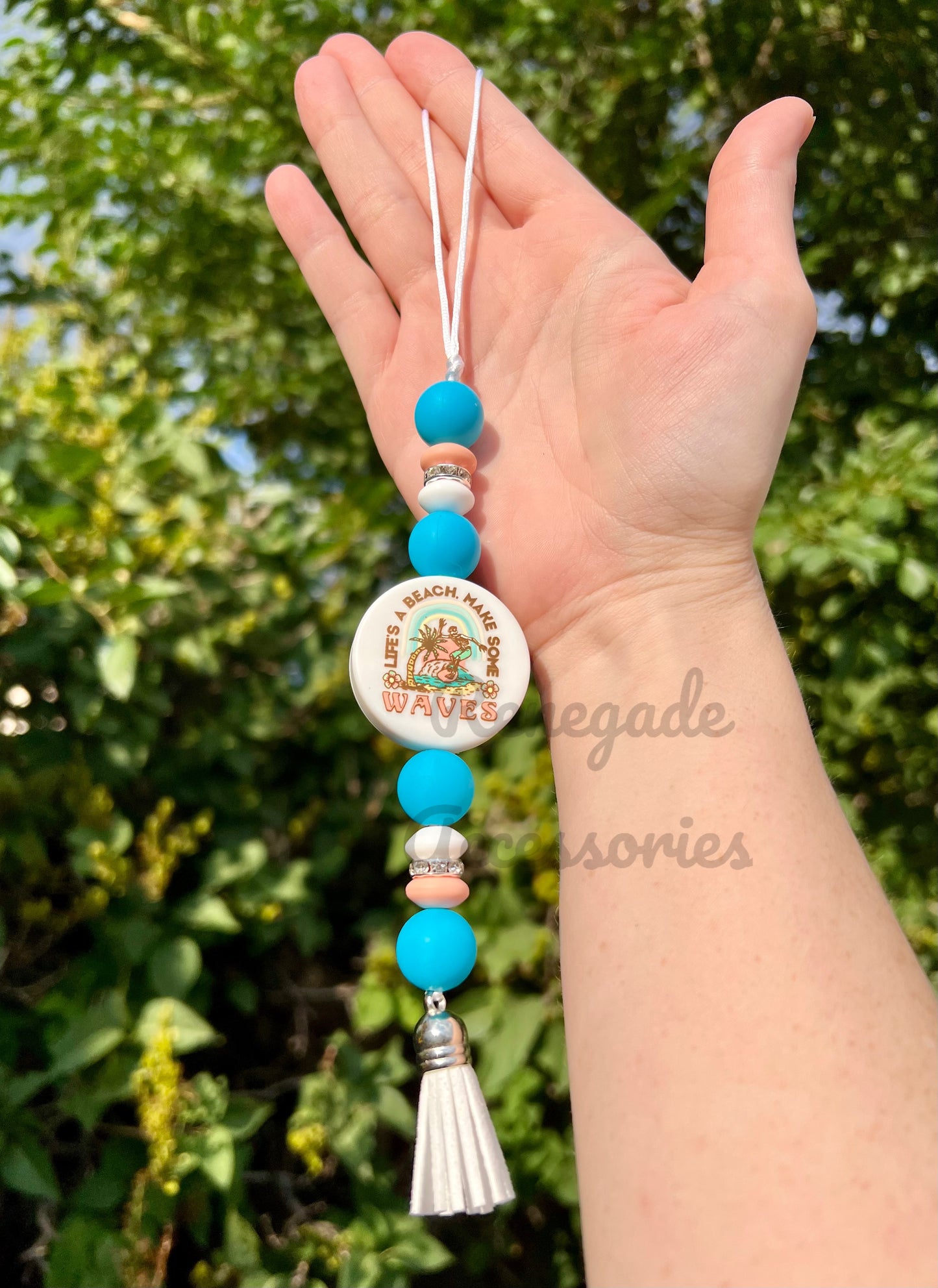 Silicone Charm - Enchanted Charms - Life’s A Beach Make Some Waves - Wave