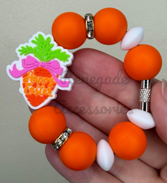Silicone Charm - Happy Easter Carrot