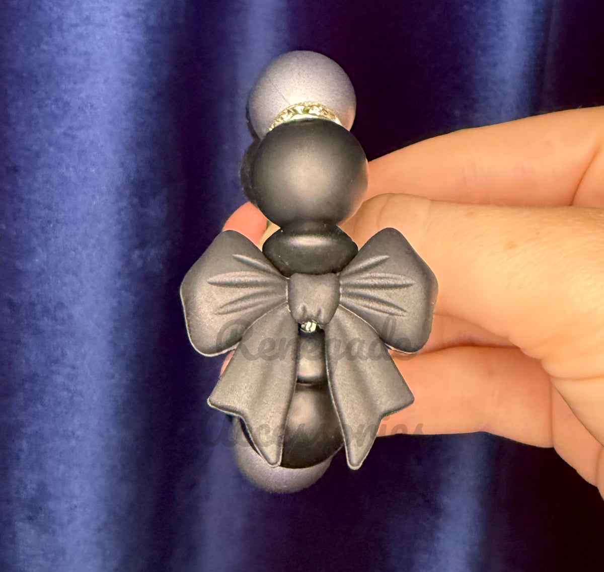 Silicone Charm - Black Bow - Viper