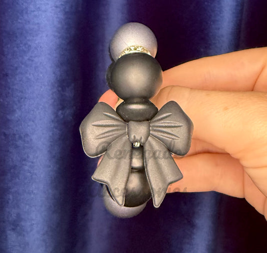 Silicone Charm - Black Bow - Viper