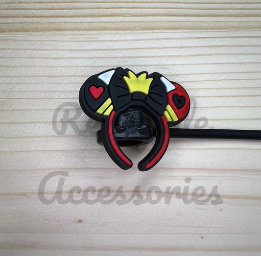 Straw Topper - Mouse Ears - Alice Villain Wonderland