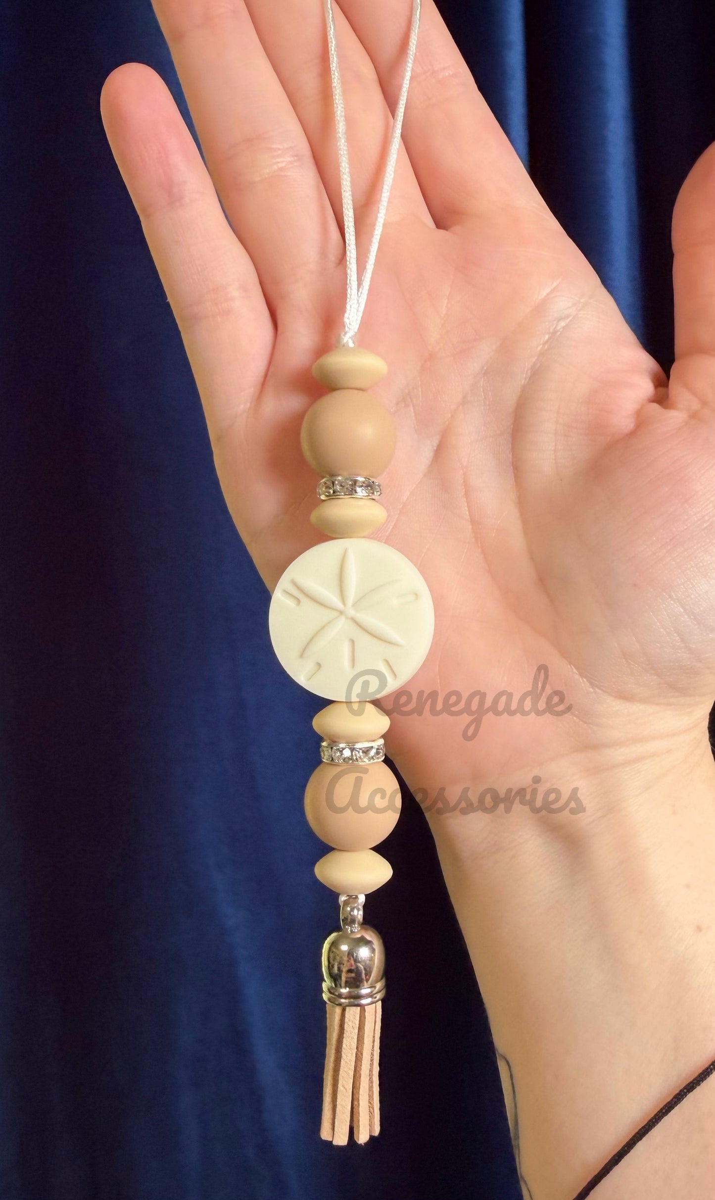 Silicone Charm - Enchanted Charms - Sand Dollar - Sandstone 🖤32 Oz Sport🖤(Shorter Version*Pictured!)