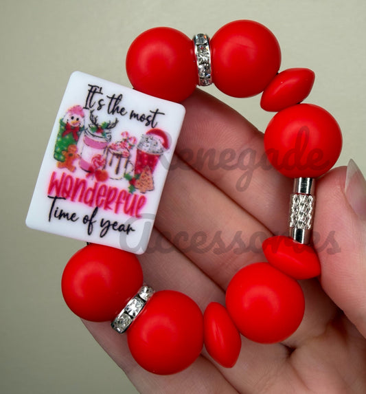 Silicone Charm - Most Wonderful Time Of The Year - Holly
