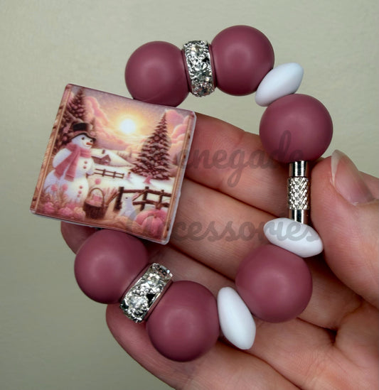 Silicone Charm - Snowman - Dream