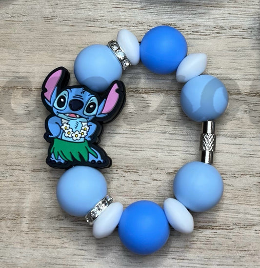 Silicone Charm - Blue Alien Hula Skirt