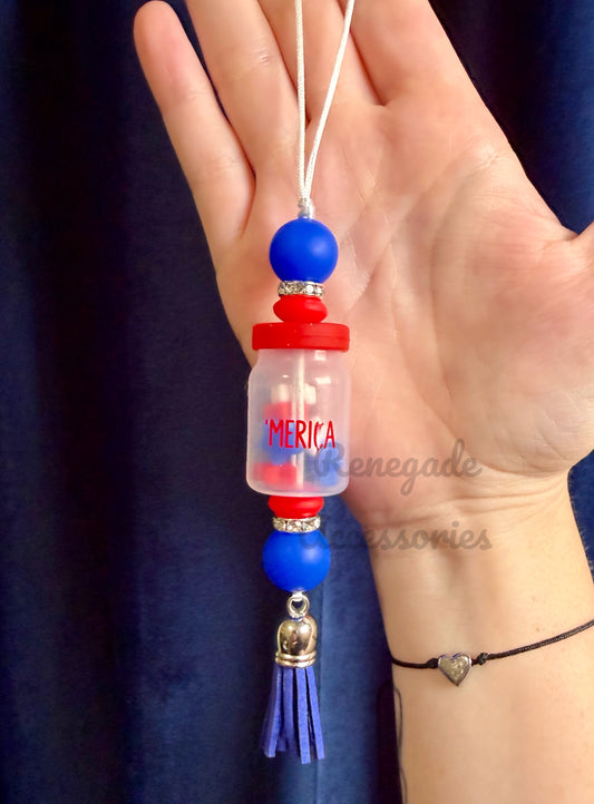 Silicone Charm - Enchanted Charms - ‘Merica Jar Of Stars 🖤32 Oz Sport🖤