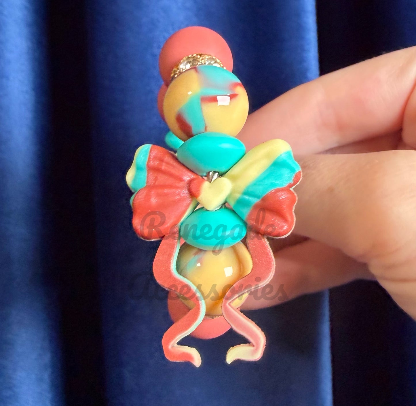Silicone Charm - Western Swirl Bow
