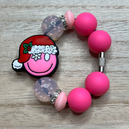 Silicone Charm - Christmas Smiley Face