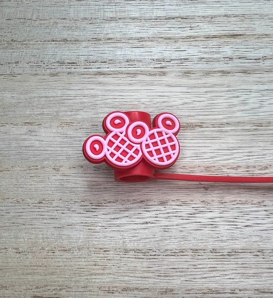 Straw Topper - Mouse Ears Waffles