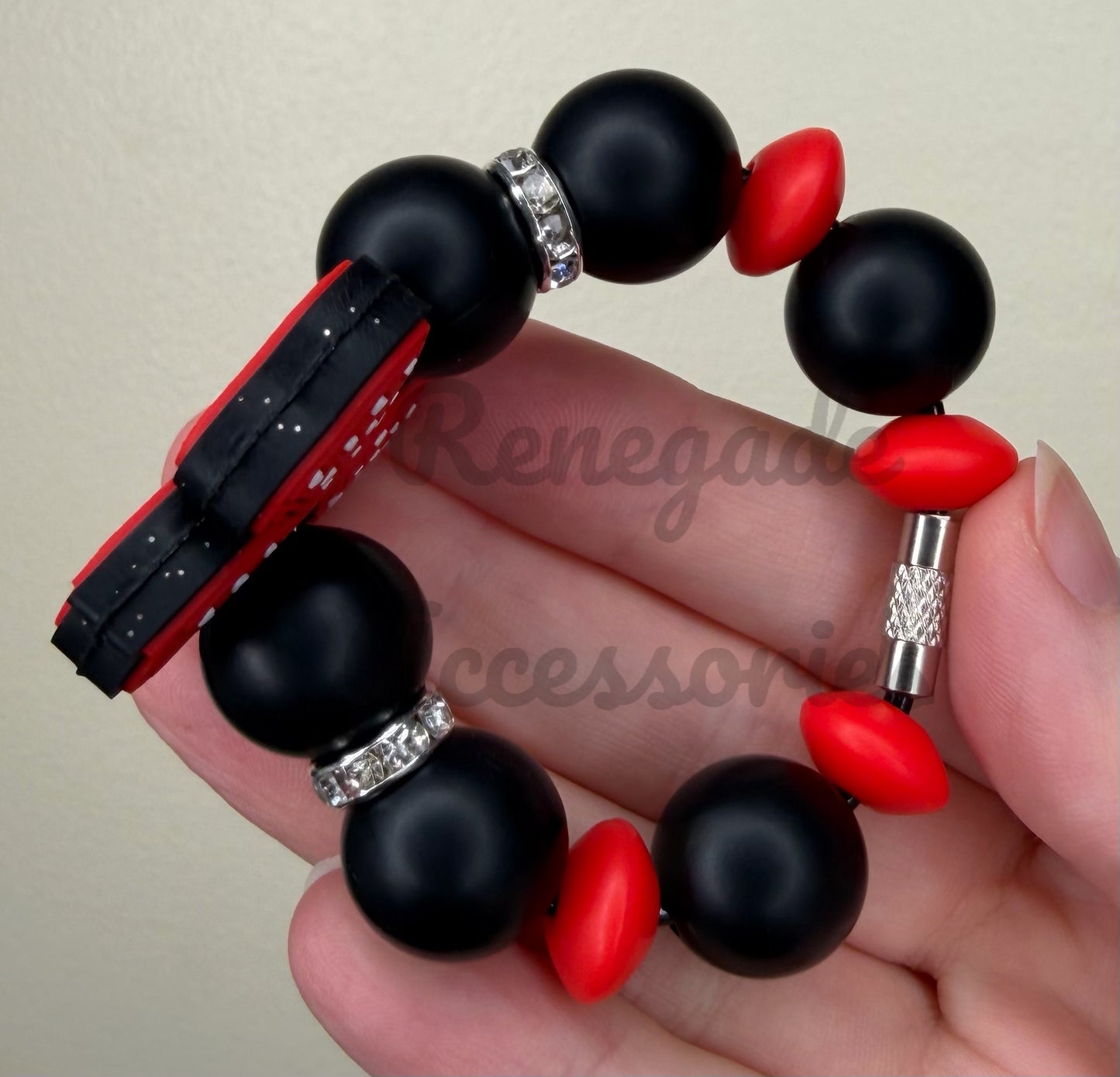 Silicone Charm - Red Bow
