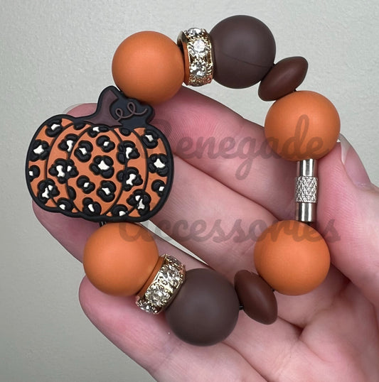 Silicone Charm - Cheetah Pumpkin