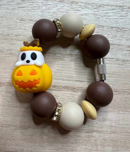 Silicone Charm - Ghost In Pumpkin