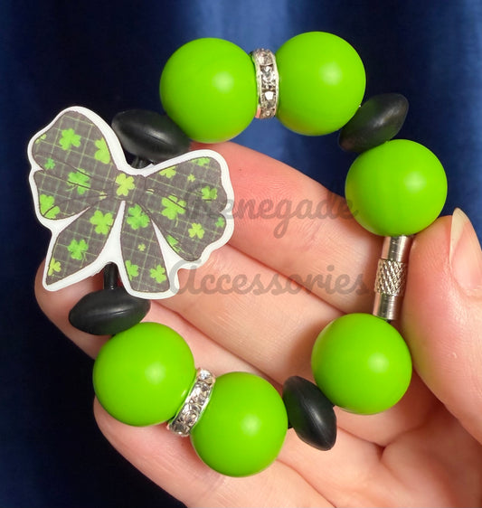 Silicone Charm - Shamrock Bow
