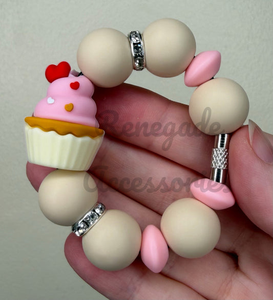 Silicone Charm - Cream Cupcake