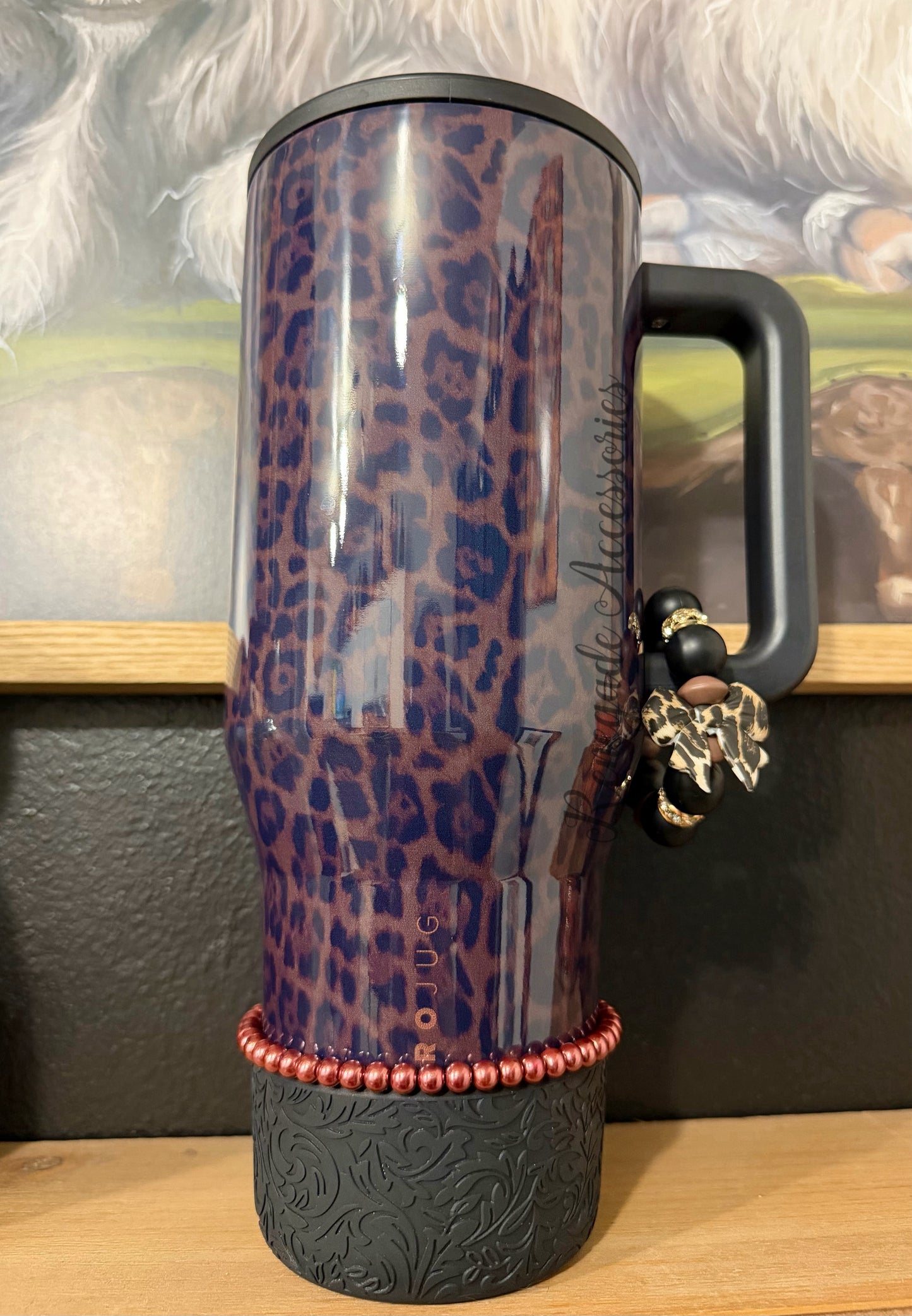 Silicone Charm - Luxe Leopard Bow